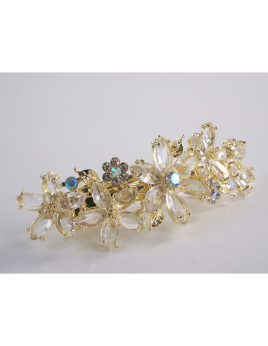 KLAMRA FRANCUSKA DO WŁOSÓW KWIATY Z KAMIENIAMI...