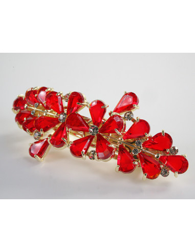 KLAMRA FRANCUSKA DO WŁOSÓW KWIATY Z KAMIENIAMI...