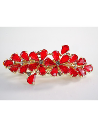 KLAMRA FRANCUSKA DO WŁOSÓW KWIATY Z KAMIENIAMI...