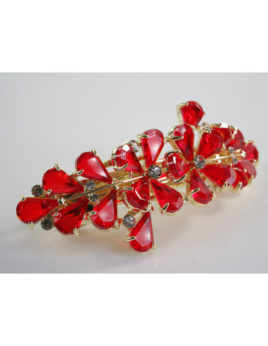 KLAMRA FRANCUSKA DO WŁOSÓW KWIATY Z KAMIENIAMI...