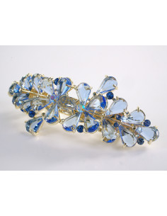 KLAMRA FRANCUSKA DO WŁOSÓW KWIATY Z KAMIENIAMI LOLITA...