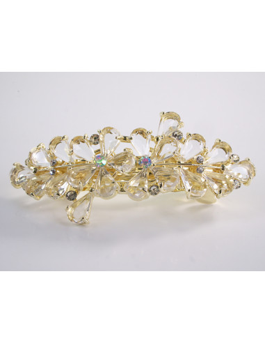 KLAMRA FRANCUSKA DO WŁOSÓW KWIATY Z KAMIENIAMI...