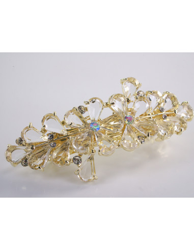 KLAMRA FRANCUSKA DO WŁOSÓW KWIATY Z KAMIENIAMI...