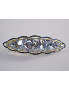 KLAMRA FRANCUSKA DO WŁOSÓW PREMIUM KRYSZTAŁY WIECZOROWA...