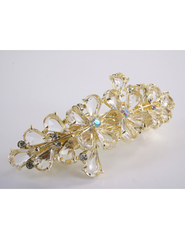 KLAMRA FRANCUSKA DO WŁOSÓW KWIATY Z KAMIENIAMI...