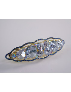 KLAMRA FRANCUSKA DO WŁOSÓW PREMIUM KRYSZTAŁY WIECZOROWA... 2