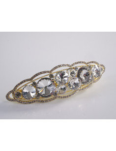 KLAMRA FRANCUSKA DO WŁOSÓW PREMIUM KRYSZTAŁY WIECZOROWA... 2