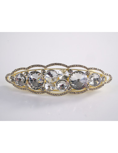 KLAMRA FRANCUSKA DO WŁOSÓW PREMIUM KRYSZTAŁY...