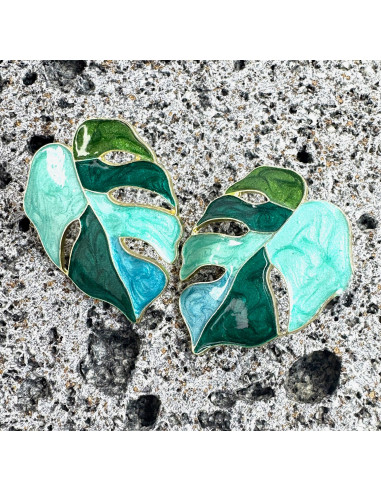 Kolczyki ZIELONE LIŚCIE BOHO Lolita Accessories...