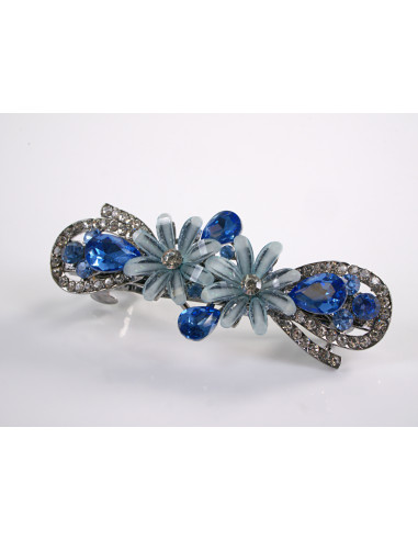 KLAMRA FRANCUSKA DO WŁOSÓW KWIATKI  KRYSZTAŁY...