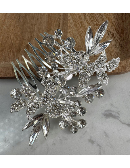 Grzebień wsuwany do włosów ozdobny kamienie MOTYLE Lolita Accessories