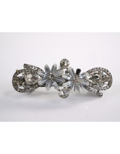 KLAMRA FRANCUSKA DO WŁOSÓW KWIATKI KRYSZTAŁY...