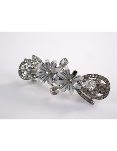 KLAMRA FRANCUSKA DO WŁOSÓW KWIATKI KRYSZTAŁY...