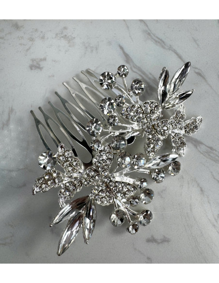 Grzebień wsuwany do włosów ozdobny kamienie MOTYLE Lolita Accessories