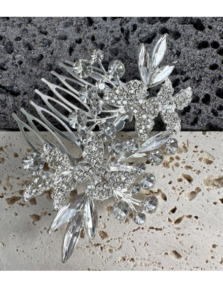 Grzebień wsuwany do włosów ozdobny kamienie MOTYLE Lolita Accessories