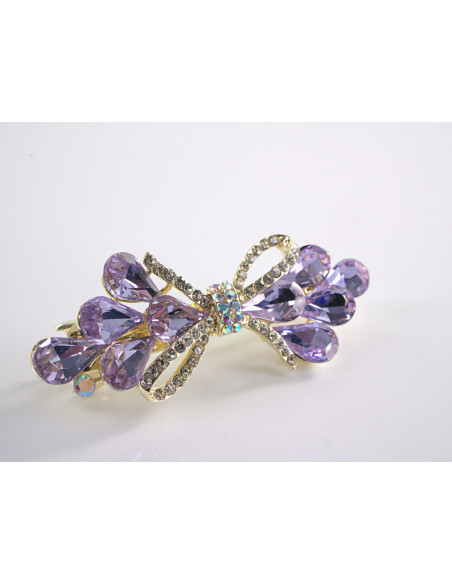 KLAMRA FRANCUSKA DO WŁOSÓW KŁOS KOKARDA KRYSZTAŁY LOLITA AKCESORIA CRYSTAL