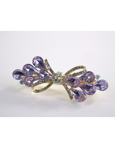 KLAMRA FRANCUSKA DO WŁOSÓW KŁOS KOKARDA KRYSZTAŁY LOLITA AKCESORIA CRYSTAL