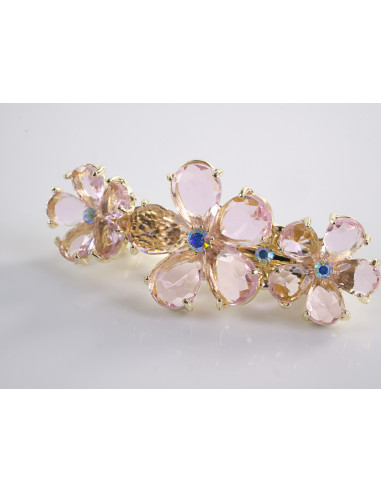 KLAMRA FRANCUSKA DO WŁOSÓW KWIATKI  KRYSZTAŁY...