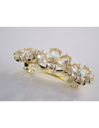 KLAMRA FRANCUSKA DO WŁOSÓW KWIATKI  KRYSZTAŁY...