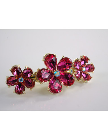 KLAMRA FRANCUSKA DO WŁOSÓW KWIATKI KRYSZTAŁ...