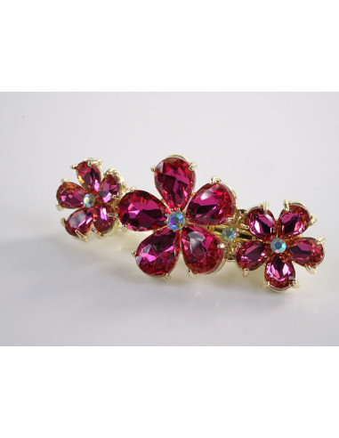 KLAMRA FRANCUSKA DO WŁOSÓW KWIATKI KRYSZTAŁ...