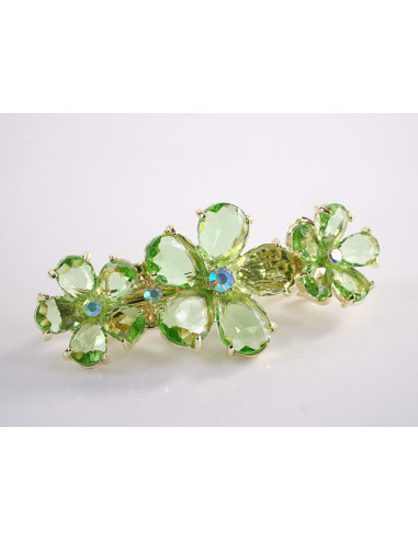 KLAMRA FRANCUSKA DO WŁOSÓW KWIATKI  KRYSZTAŁY...