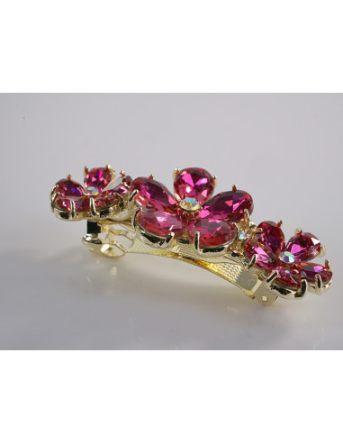 KLAMRA FRANCUSKA DO WŁOSÓW KWIATKI KRYSZTAŁ...