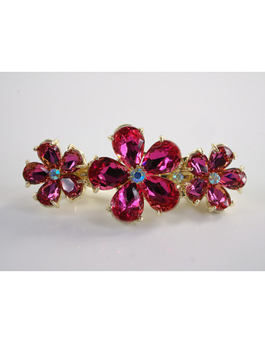 KLAMRA FRANCUSKA DO WŁOSÓW KWIATKI KRYSZTAŁ...