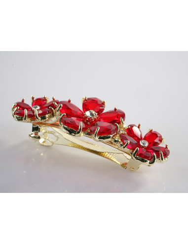 KLAMRA FRANCUSKA DO WŁOSÓW KWIATKI  KRYSZTAŁY...