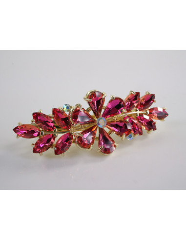 KLAMRA FRANCUSKA DO WŁOSÓW KWIATKI  KRYSZTAŁY...