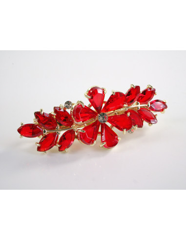 KLAMRA FRANCUSKA DO WŁOSÓW KWIATKI  KRYSZTAŁY...