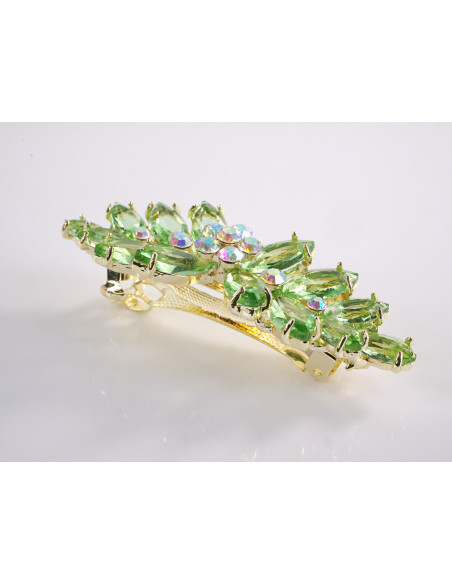 KLAMRA FRANCUSKA DO WŁOSÓW KŁOS KRYSZTAŁY LOLITA AKCESORIA ZIELONY