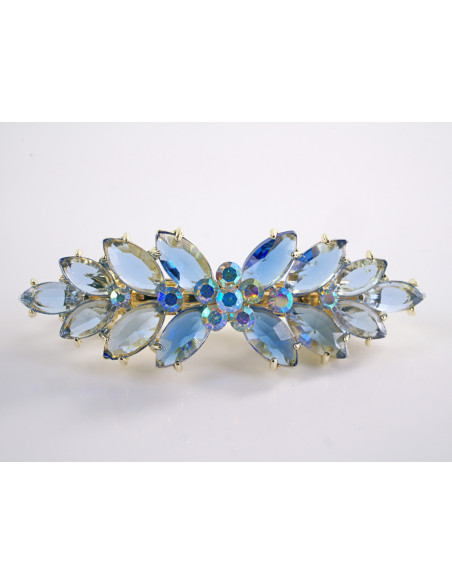 KLAMRA FRANCUSKA DO WŁOSÓW KŁOS KRYSZTAŁY LOLITA AKCESORIA NIEBIESKI