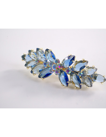 KLAMRA FRANCUSKA DO WŁOSÓW KŁOS KRYSZTAŁY LOLITA AKCESORIA NIEBIESKI