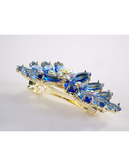 KLAMRA FRANCUSKA DO WŁOSÓW KŁOS KRYSZTAŁY LOLITA AKCESORIA NIEBIESKI