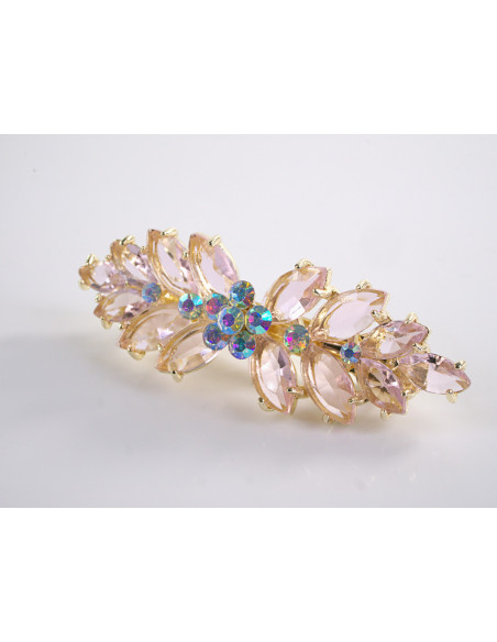 KLAMRA FRANCUSKA DO WŁOSÓW KŁOS KRYSZTAŁY LOLITA AKCESORIA RÓŻOWY