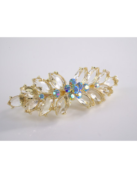 KLAMRA FRANCUSKA DO WŁOSÓW KŁOS KRYSZTAŁY LOLITA AKCESORIA ECRU