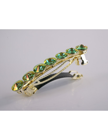 KLAMRA FRANCUSKA DO WŁOSÓW  KRYSZTAŁY LOLITA AKCESORIA ZIELONY AB