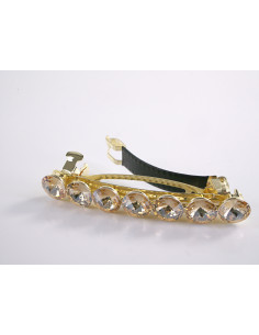 KLAMRA FRANCUSKA DO WŁOSÓW  KRYSZTAŁY LOLITA AKCESORIA ZŁOTY