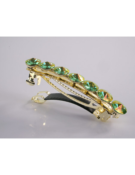 KLAMRA FRANCUSKA DO WŁOSÓW  KRYSZTAŁY LOLITA AKCESORIA ZIELONY AB