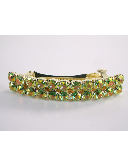 KLAMRA FRANCUSKA DO WŁOSÓW  KRYSZTAŁY LOLITA AKCESORIA ZIELONY AB