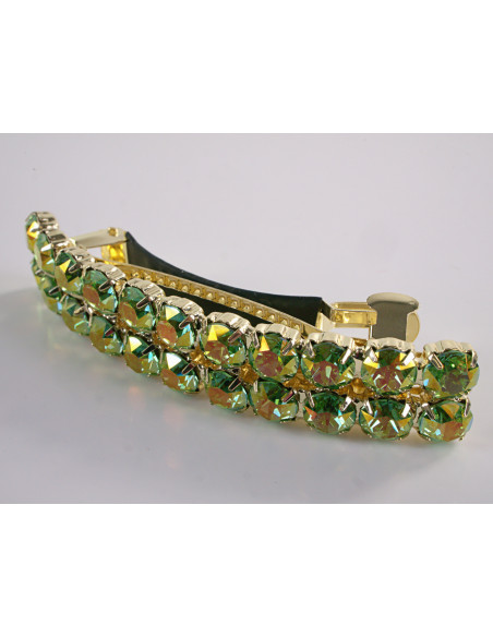 KLAMRA FRANCUSKA DO WŁOSÓW  KRYSZTAŁY LOLITA AKCESORIA ZIELONY AB