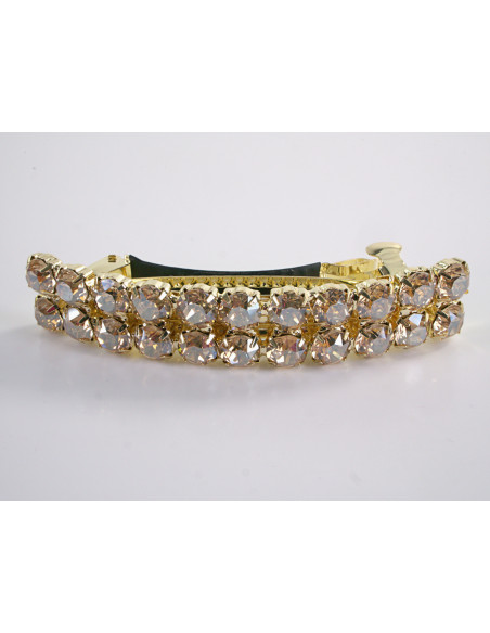 KLAMRA FRANCUSKA DO WŁOSÓW  KRYSZTAŁY LOLITA AKCESORIA ZŁOTY