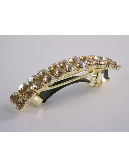 KLAMRA FRANCUSKA DO WŁOSÓW  KRYSZTAŁY LOLITA AKCESORIA ZŁOTY