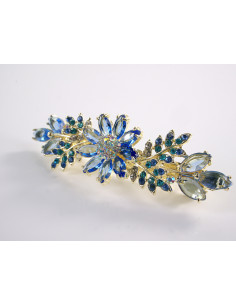 KLAMRA FRANCUSKA DO WŁOSÓW  NIEBIESKIE KWIATY LOLITA... 2