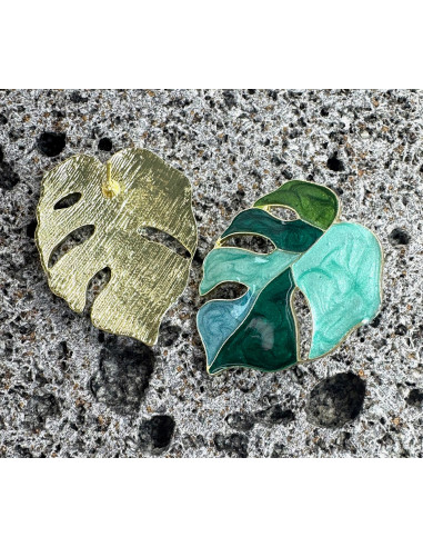 Kolczyki ZIELONE LIŚCIE BOHO Lolita Accessories...