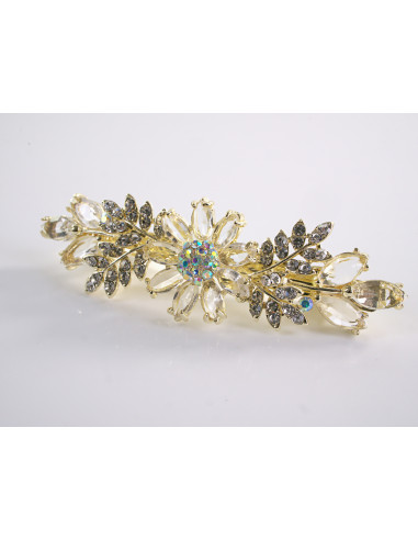 KLAMRA FRANCUSKA DO WŁOSÓW ECRU KWIATY LOLITA...