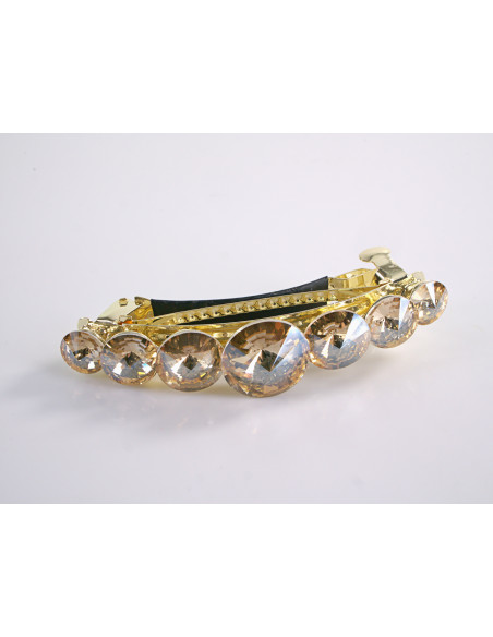 KLAMRA FRANCUSKA DO WŁOSÓW  LOLITA AKCESORIA KAMIENIE ZŁOTY