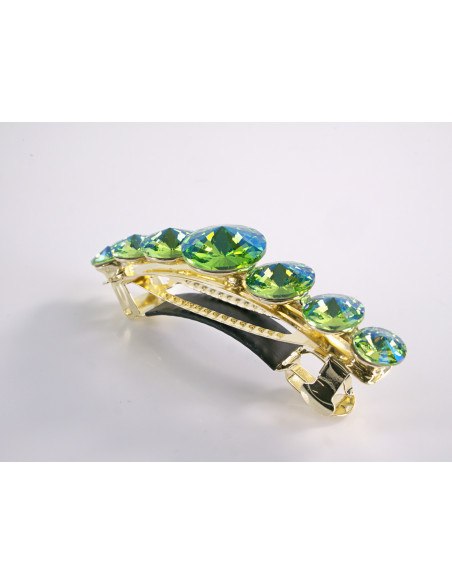 KLAMRA FRANCUSKA DO WŁOSÓW  LOLITA AKCESORIA KAMIENIE ZIELONY AB