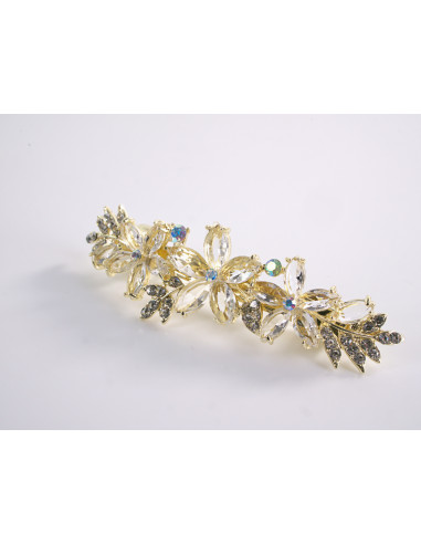 KLAMRA FRANCUSKA DO WŁOSÓW KWIATY Z KŁOSEM ECRU...